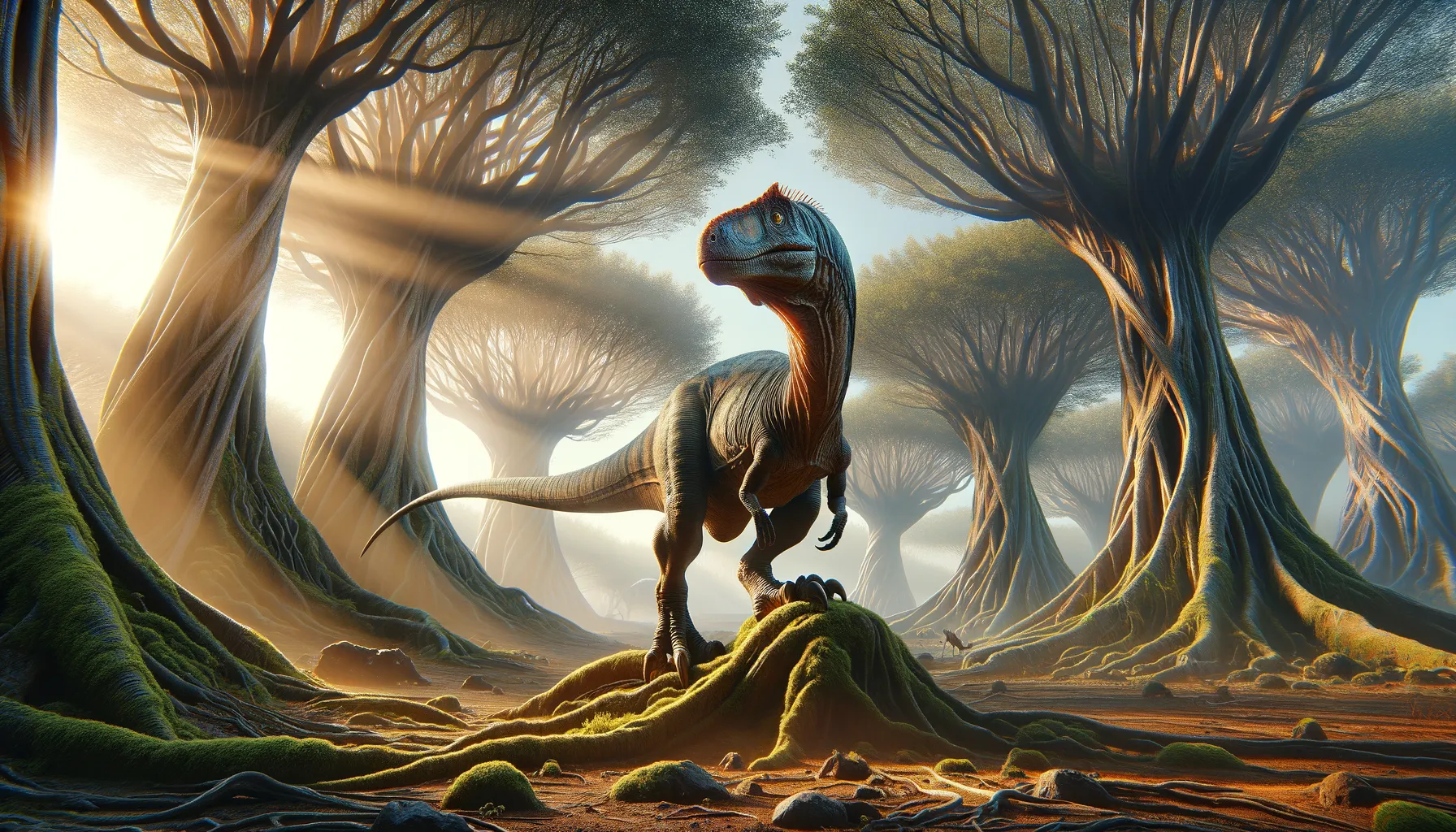 Alvarezsaurus in its natural habitat