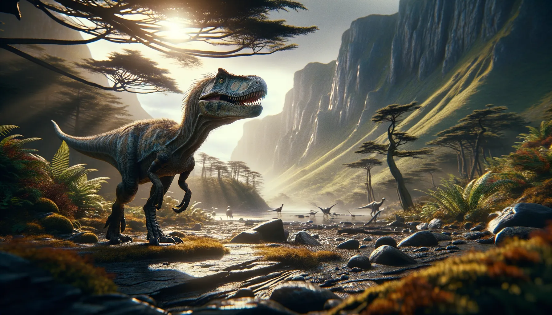 Dracoraptor in its natural habitat