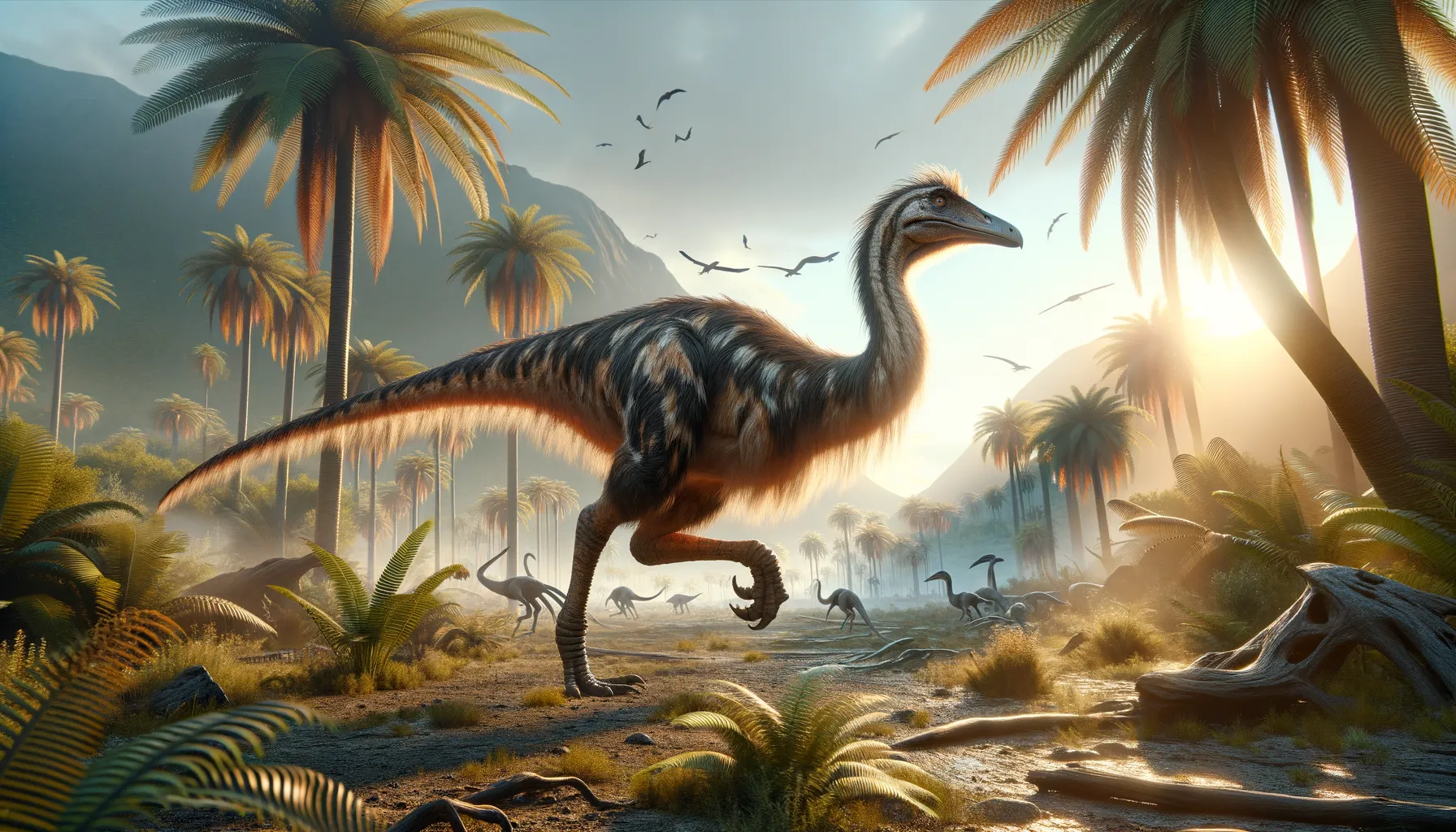 Ornithomimus in its natural habitat