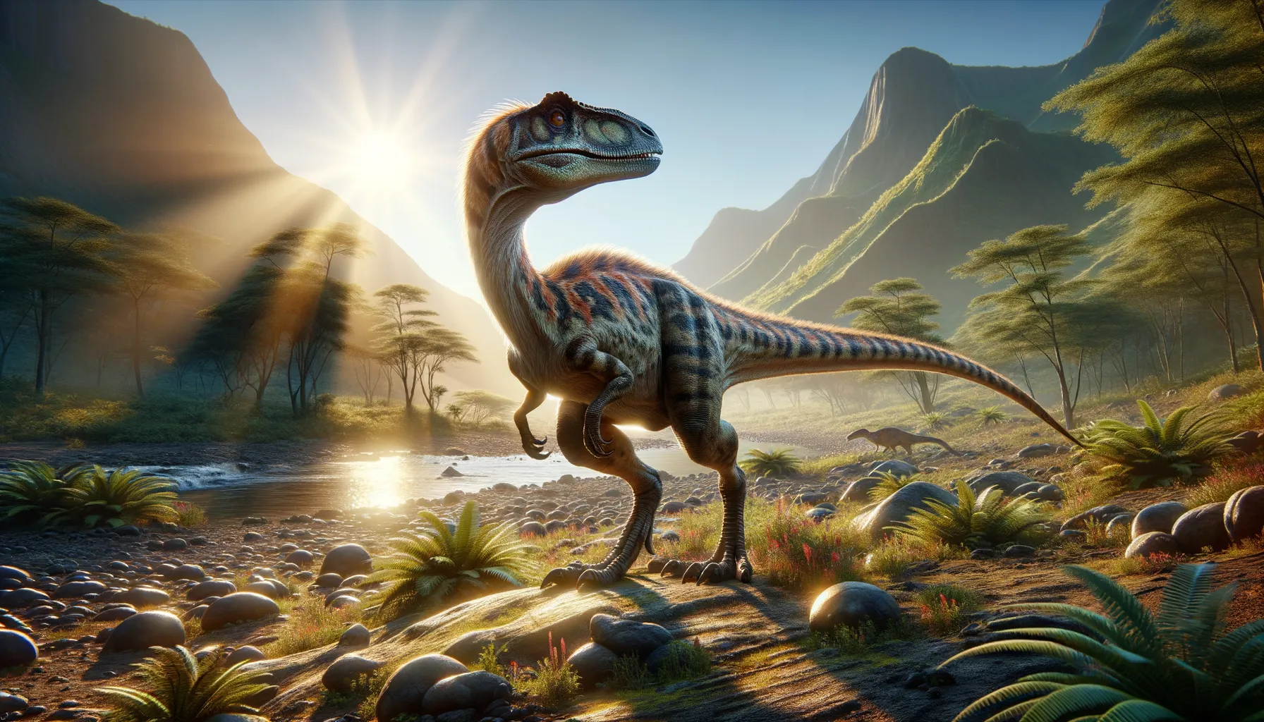 Oviraptor in its natural habitat