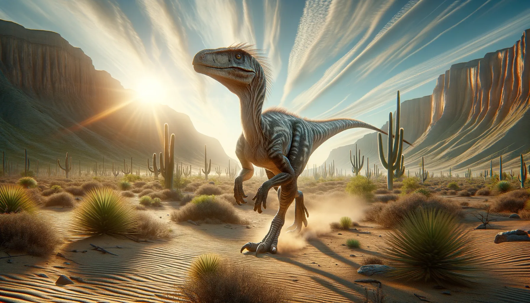 Sinornithomimus in its natural habitat